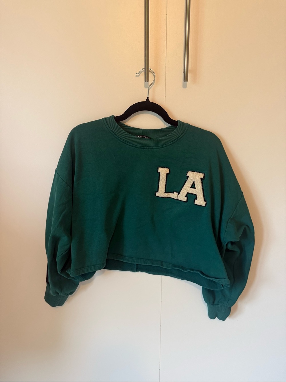 Women’s Green 'LA' Crewneck Sweatshirt, size L